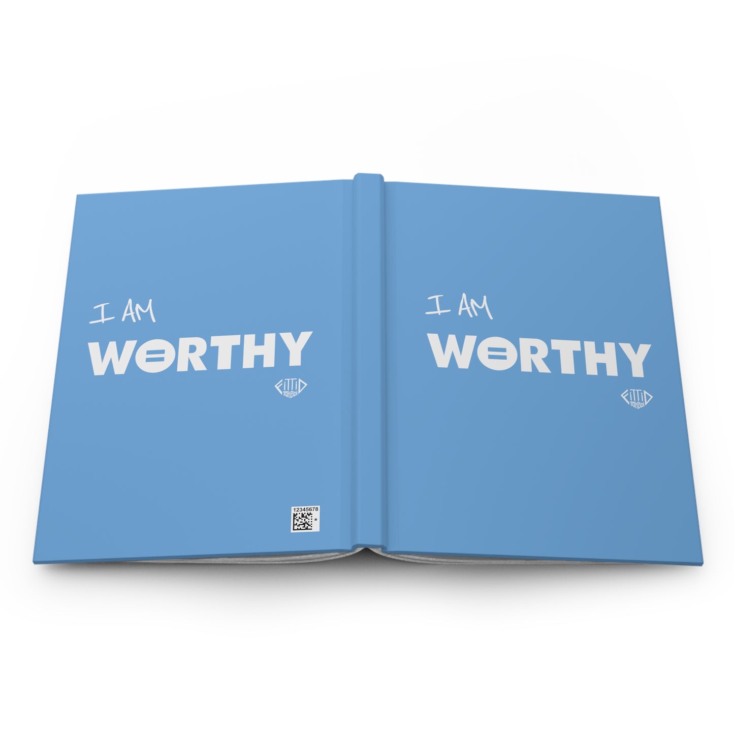 I AM WORTHY Journal Hardcover - Light Blue